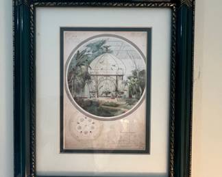 Framed Botanical Print: "Aviary in a Winter Garden" by Adrien Chancel