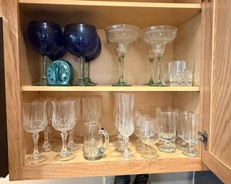 Assorted Glassware Set including Claudia Crystal