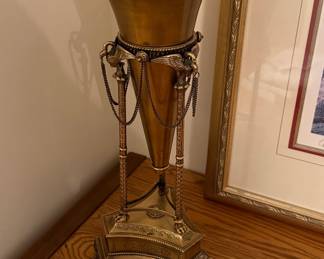 Victorian Style Bronze Urn Planter
