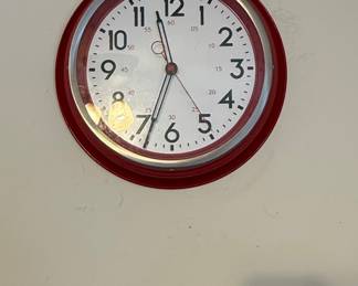 Infinity Instruments Retro Red Wall Clock
