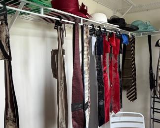 Assorted Men's Ties and Women's Fashion Hats