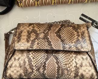 New Directions Python Embossed Shoulder Bag