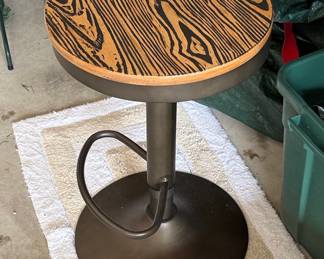 Dakota Adjustable Swivel Bar Stool with Wood Seat