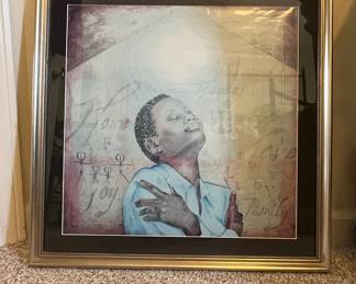 Mixed Media Artwork of Woman with Inspirational Text - 'Joy of Womanhood'