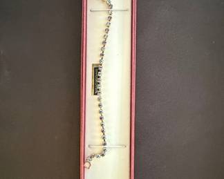 Swarovski Crystal Tennis Bracelet with Heart Charm