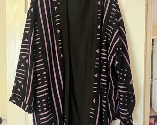 Kisura Kimono-style Jacket with African Mud Cloth Print