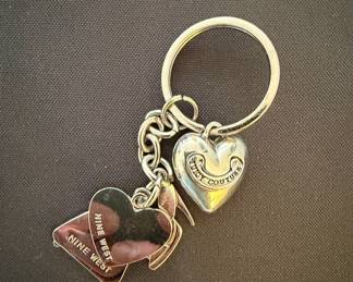 Juicy Couture and Nine West Heart Charm Keychain with Shoe