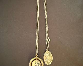 Martin Luther King Jr. and Saint Christopher Pendant Necklace