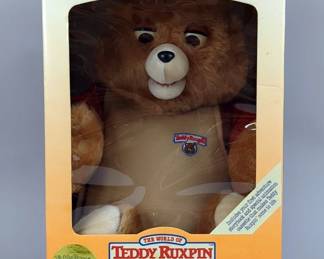 Teddy Ruxpin "Worlds Of Wonder" Animated Talking Bear, In Original Box