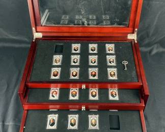 The Bradford Exchange Mint US Presidential Ingot Collection, Missing Several Ingots, 99.9% Silver Plating, With COA