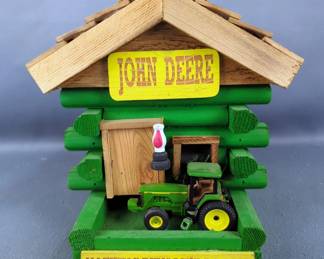 Hand Crafted John Deere Wood Bird Feeder