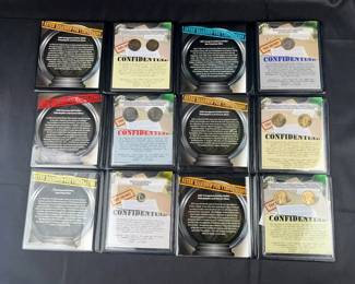 First Commemorative Mint Never Released For Circulation Commemorative Booklets, Includes 2002 Kennedy Half Dollar, 2004 Sacagawea Golden Dollar, 1996 Roosevelt Dime And More, Total Qty 6