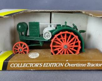 Ertl Die Cast 1/16 Scale John Deere 1930 Model "GP" Standard Tractor and 1/32 Scale John Deere Overtime Tractor, Both In Original Boxes