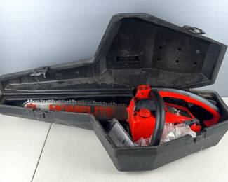 Homelite Textron Gas Mix Chainsaw, Model 10563A With Approx 16" Bar, In Hard Case