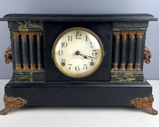 Ingraham Mantle Clock, Approx 11” x 15.5” x 6.5” 