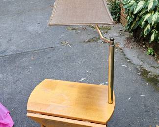 Side table with built-in lamp