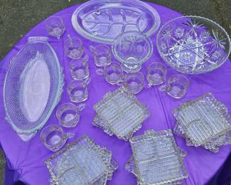 Finger sandwich and tea set