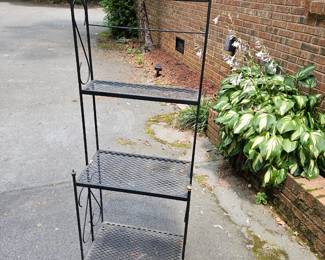 Metal garden shelf