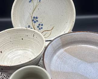 Handmade StonewarePottery 4 Pc