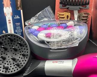 Hair Styling Lot Chi Blow Dryer , Hot Rollers, Curling Iron