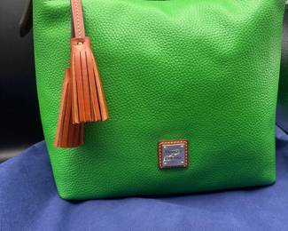 Dooney And Bourke Pebble Leather Green Hobo Unused Bag