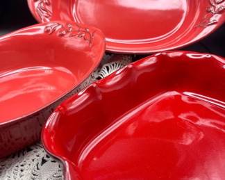 Cerutil Stoneware Dishes 2,De Silva 1. Red