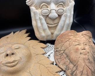 Stoneclay Wall Hangings Faces Handmade