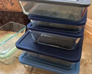 Pyrex Glass Containers And Lids Lot Of 6 And Glass Containers With Lid