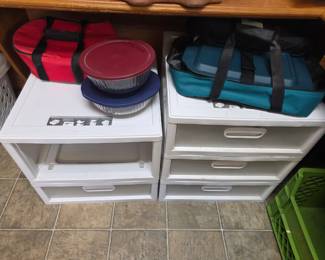 Storage drawers, Pyrex