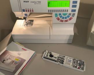 Pfaff 7550 sewing machine. All accessories included. Will need to be serviced since it's not been used for awhile, but does work.