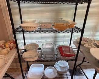 Vintage corning ware and other serving dishes