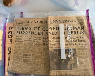 One of several Vintage Newspapers from WWII