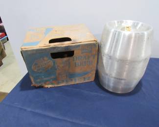 Old Falstaff draft beer small keg with original box