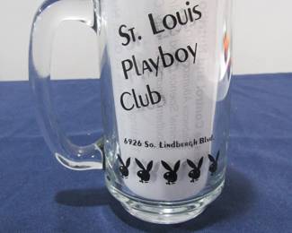 Glass Playboy mug from the St. Louis Playboy club in South County