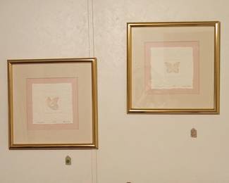 Beautiful signed butterfly prints