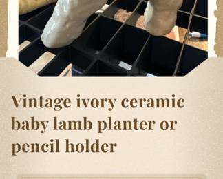 Vintage lamb planter
