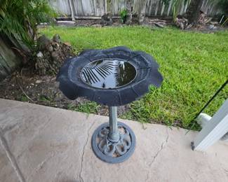 Plastic birdbath $15