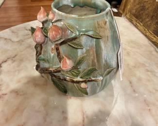 Hand-painted Dip Glaze Floral Bud Ceramic Vase