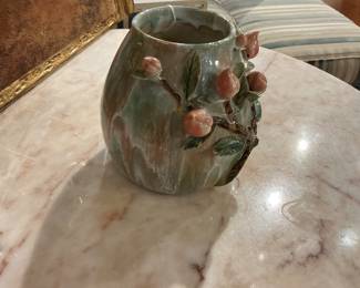 Hand-painted Dip Glaze Floral Bud Ceramic Vase