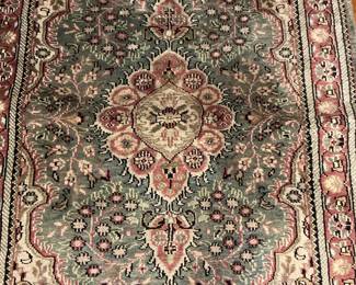 Plush Persian Style Runner Rug with Fringe