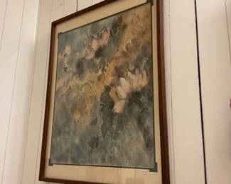 Framed Abstract Watercolor Floral Print