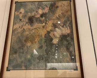 Framed Abstract Watercolor Floral Print