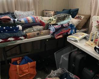 Miscellaneous pillows and blankets 