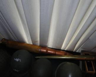 Large Trench Art Projectile, Brass spotting scope