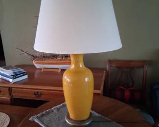Stunning art deco lamp with artemis shade.  $250