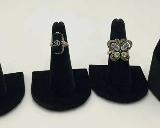 10K and 14K Gold Rings with Diamond and Gemstone Accents