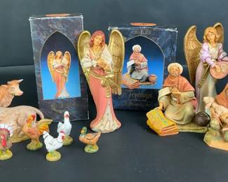 Fontanini Nativity Figurines with Animals and Original Boxes