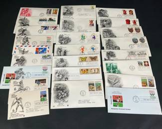 First Day Issue Stamp Covers and Olympic Postal Covers