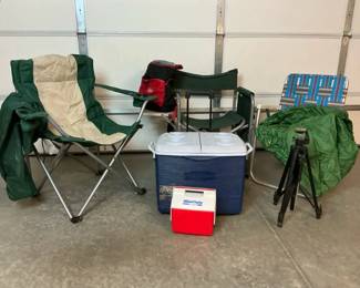 Camping Chairs Coolers Tripod and Outdoor Gear