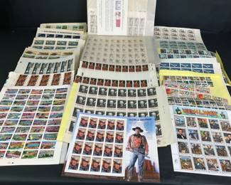 US Mint Stamp Sheets Featuring John Wayne Eisenhower Civil War and More